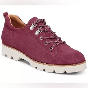Vionic Suede Lace-Up Shoes - Ballari Shiraz casual classic summer fall comfy